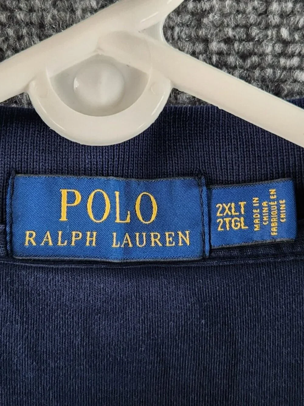 Polo Ralph Lauren 2XLT Solid Blue Short Sleeve Polo Shirt White Pony Embroidery